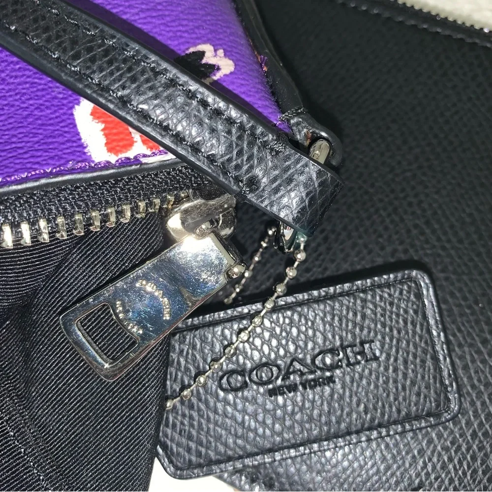 Coach Bramble Rose Crossbody Bag and Black Pouch - Picture 14 of 16